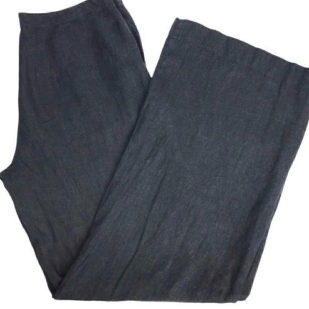 CABI 100% linen wide leg trousers sz 8 style #335 - Picture 2 of 7